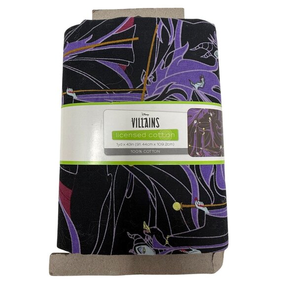 Disney Villains Evil Maleficent Cotton Fabric 1 Yard x 43 Inches Sewing Craft - Picture 1 of 4